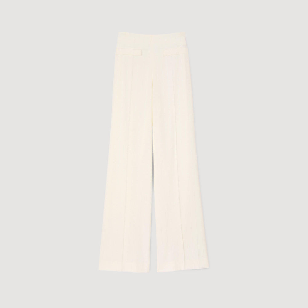 Sandro / Sequin suit trousers Ecru