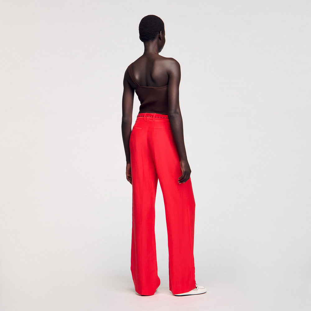 Sandro / Drawstring trousers Red