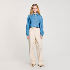 Sandro / Lace-up jeans Sand