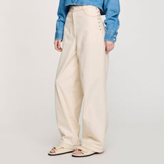 Sandro / Lace-up jeans Sand