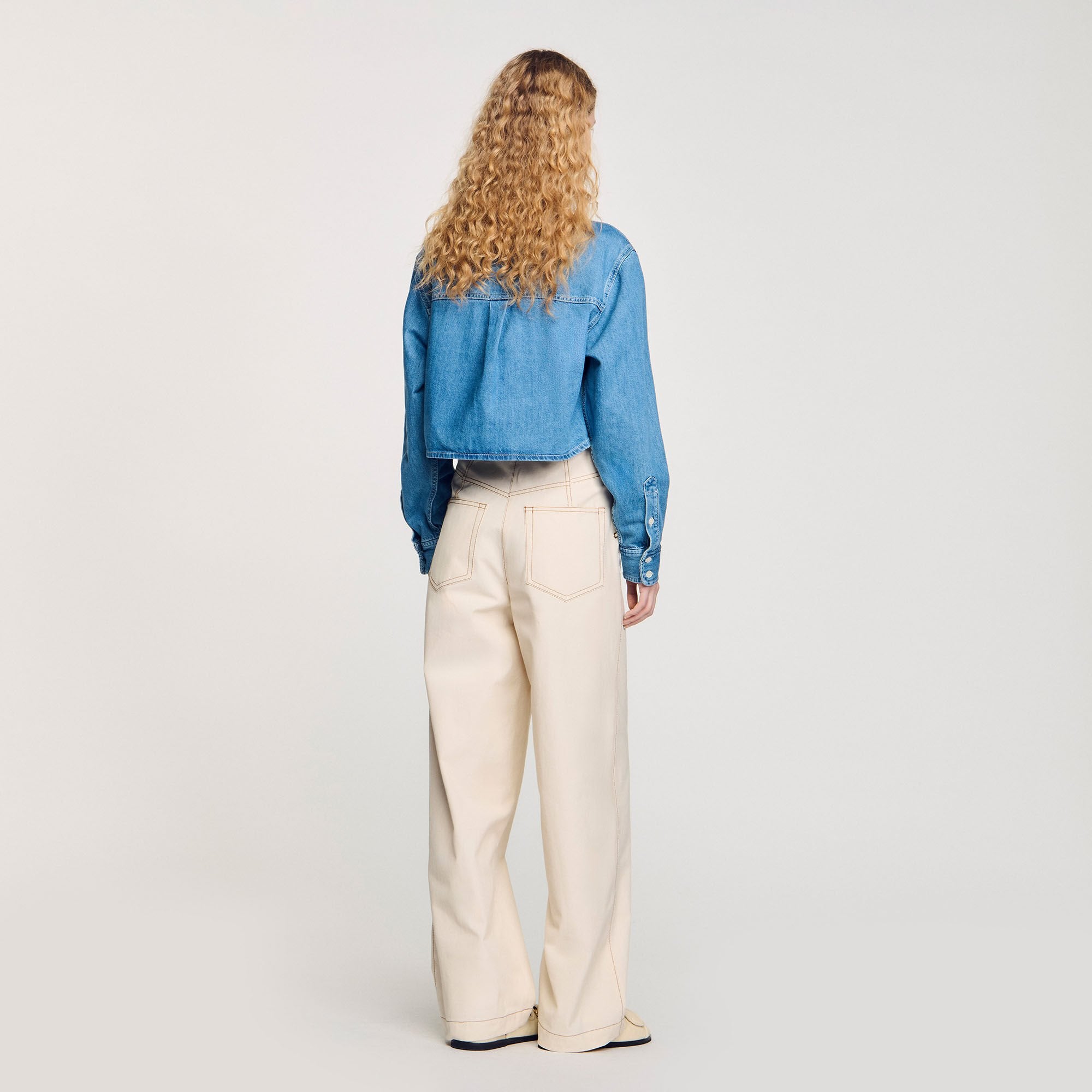 Sandro / Lace-up jeans Sand