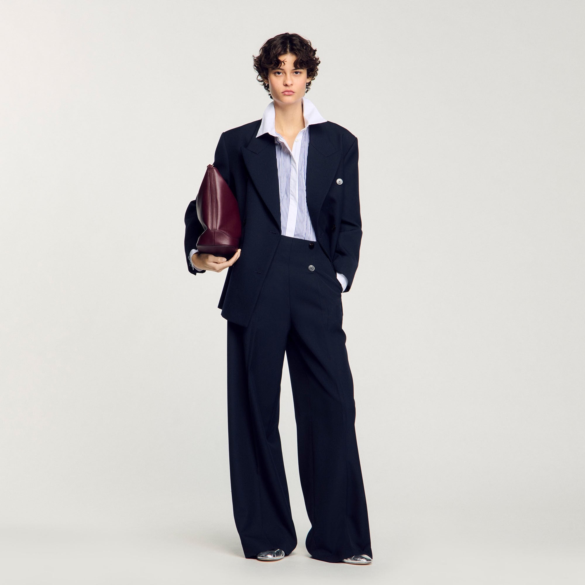 Sandro / Suit trousers Navy Blue