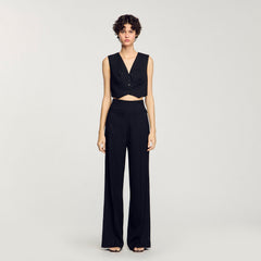 Sandro / Sequinned suit trousers Black
