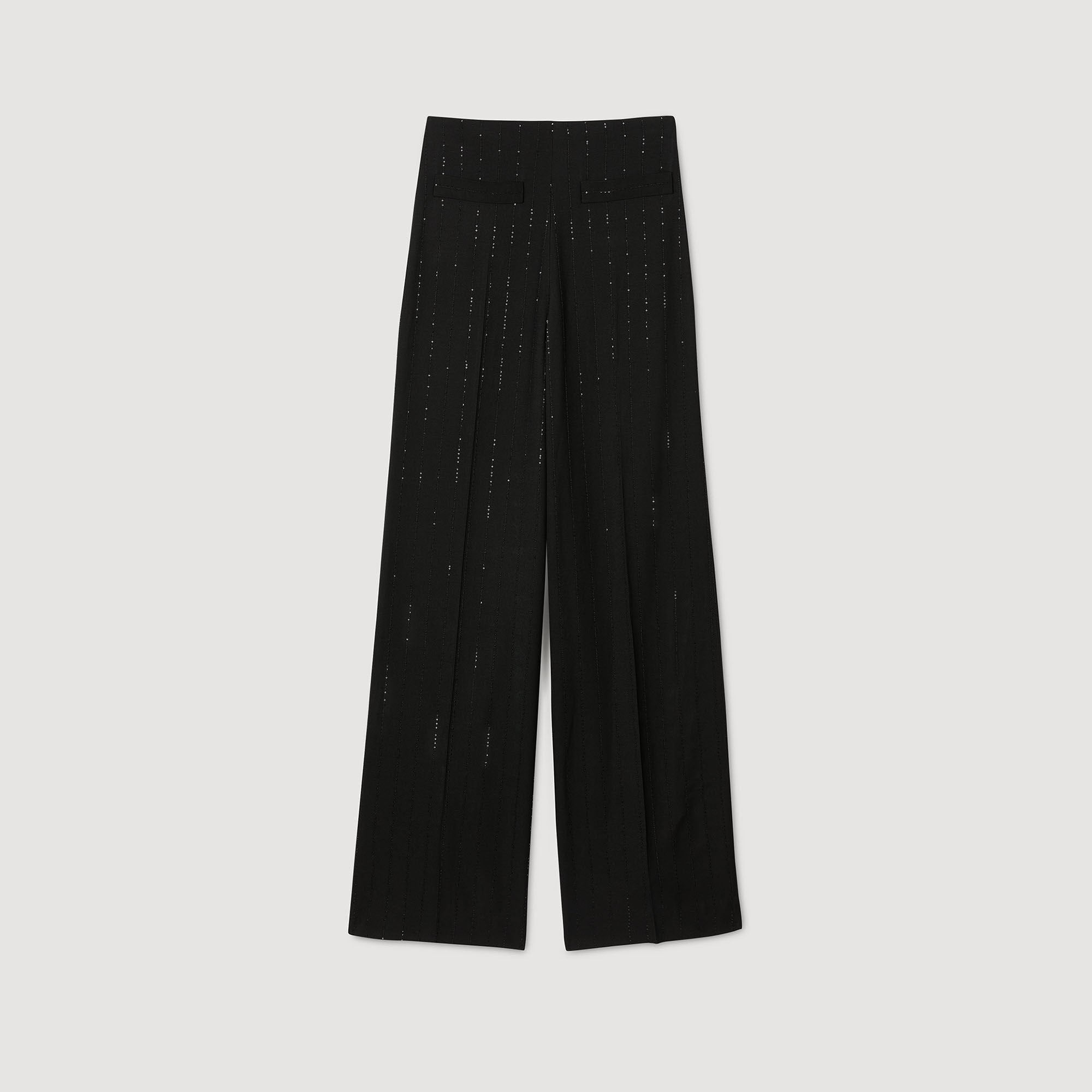 Sandro / Sequinned suit trousers Black