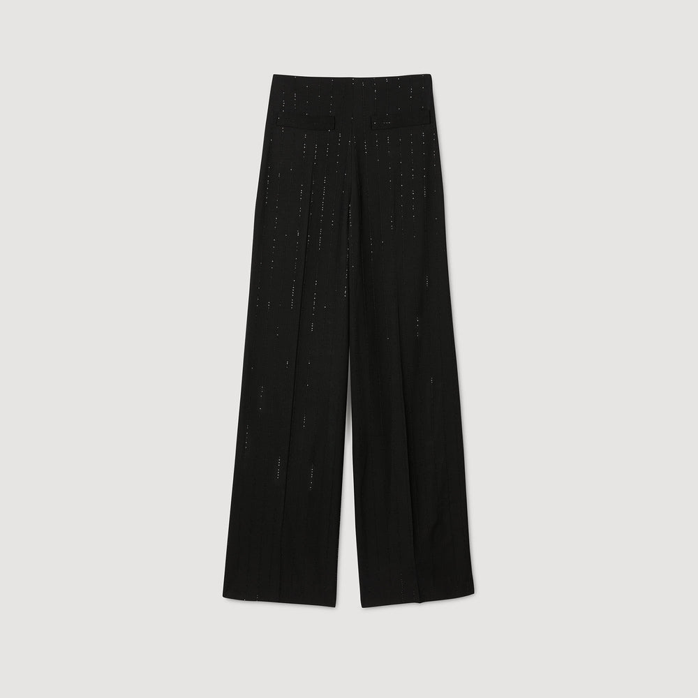 Sandro / Sequinned suit trousers Black