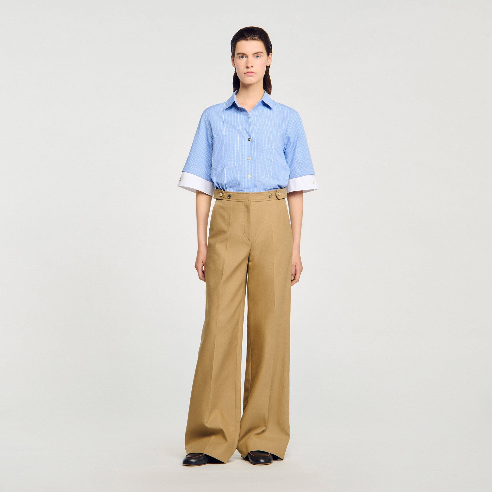 Sandro / Cotton suit trousers Beige