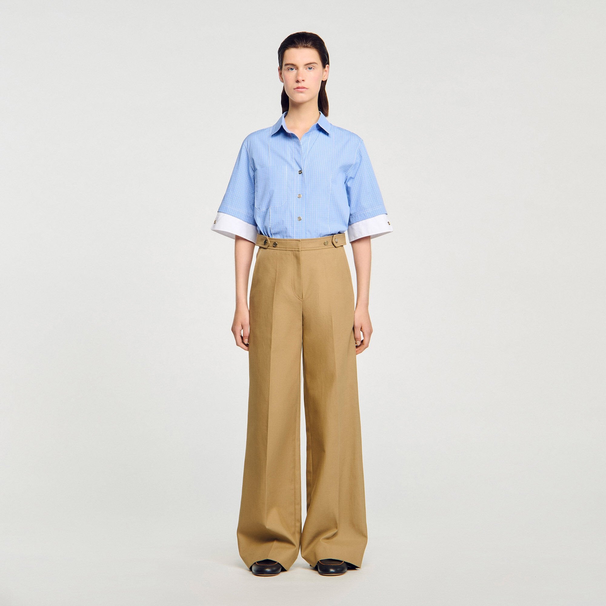 Sandro / Cotton suit trousers Beige