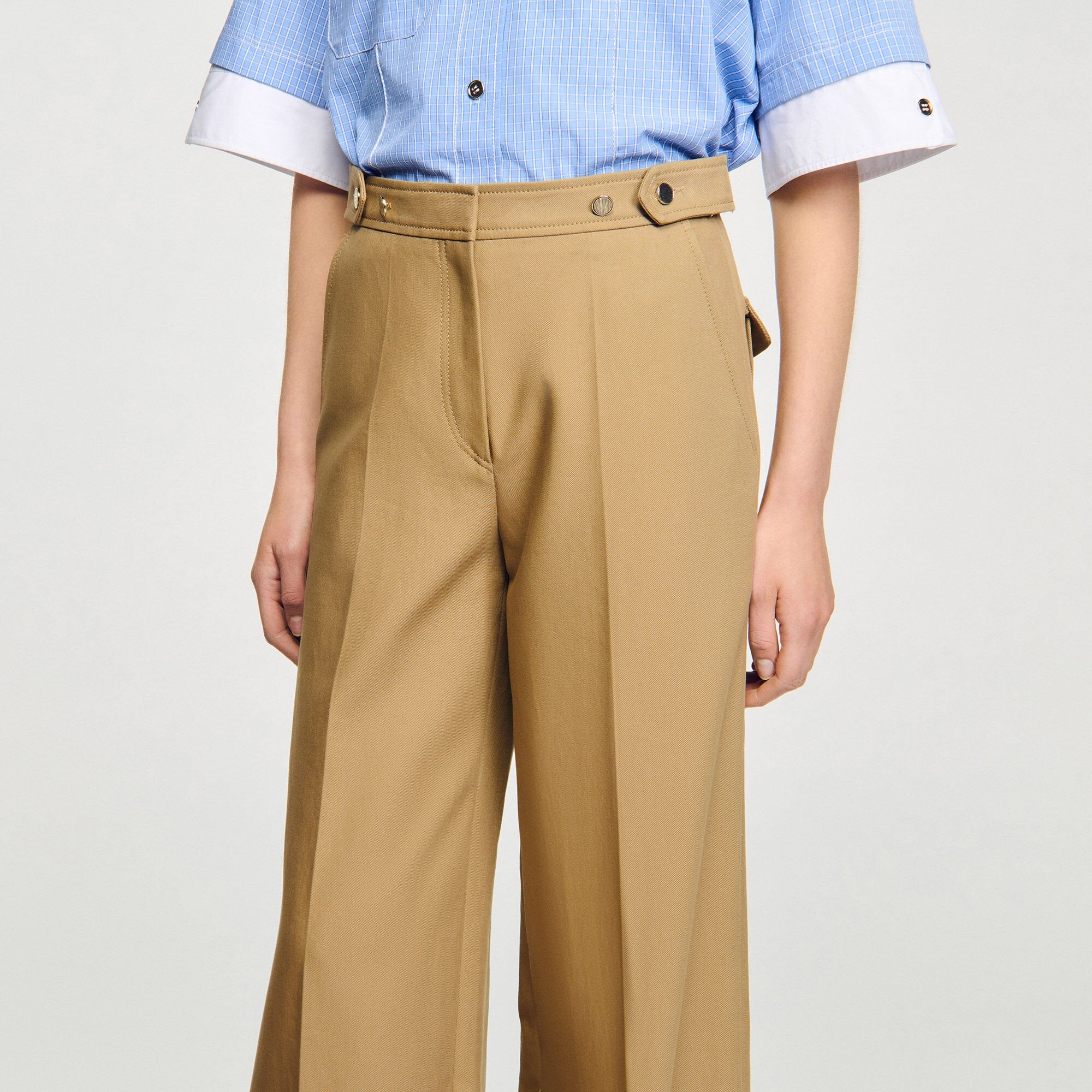 Sandro / Cotton suit trousers Beige