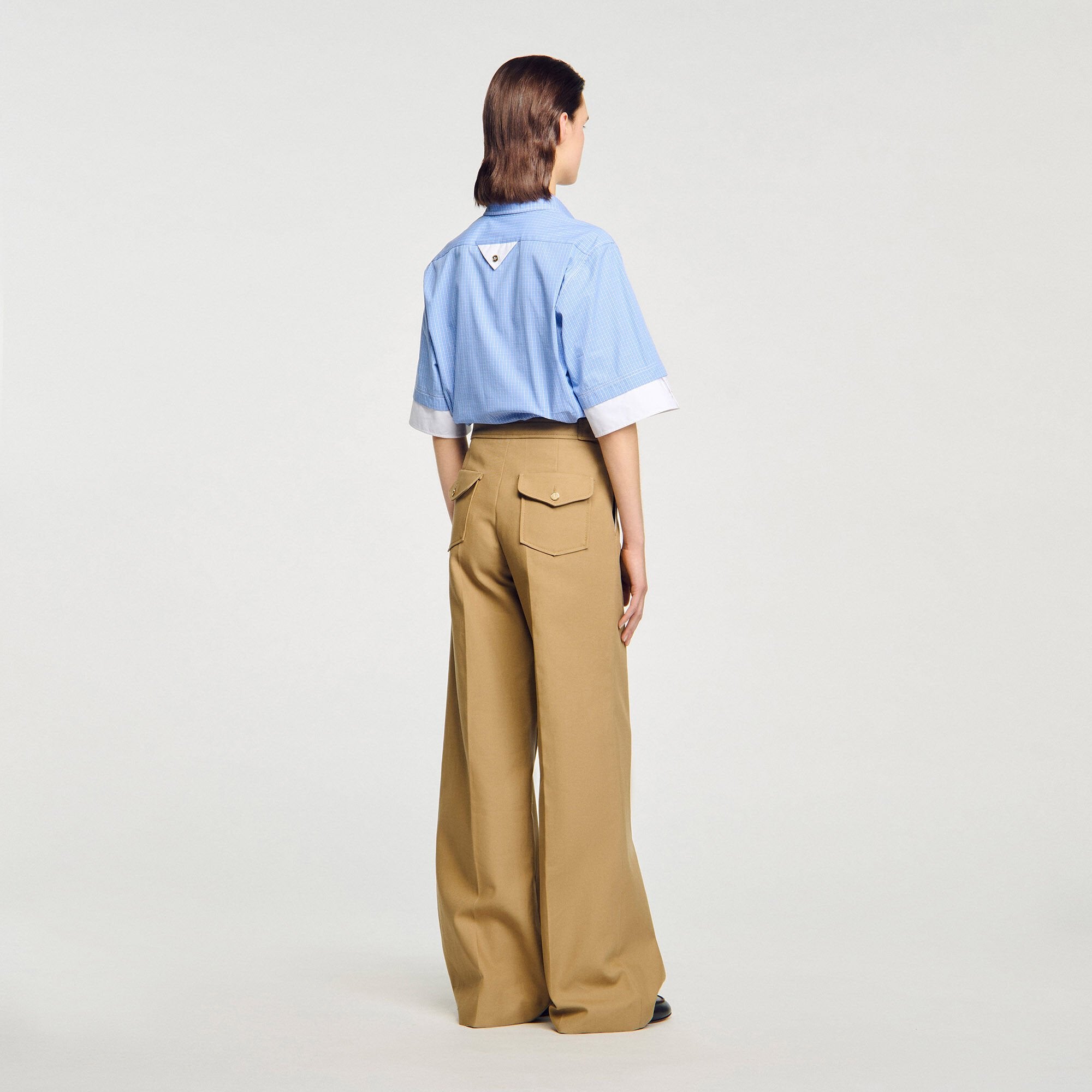 Sandro / Cotton suit trousers Beige