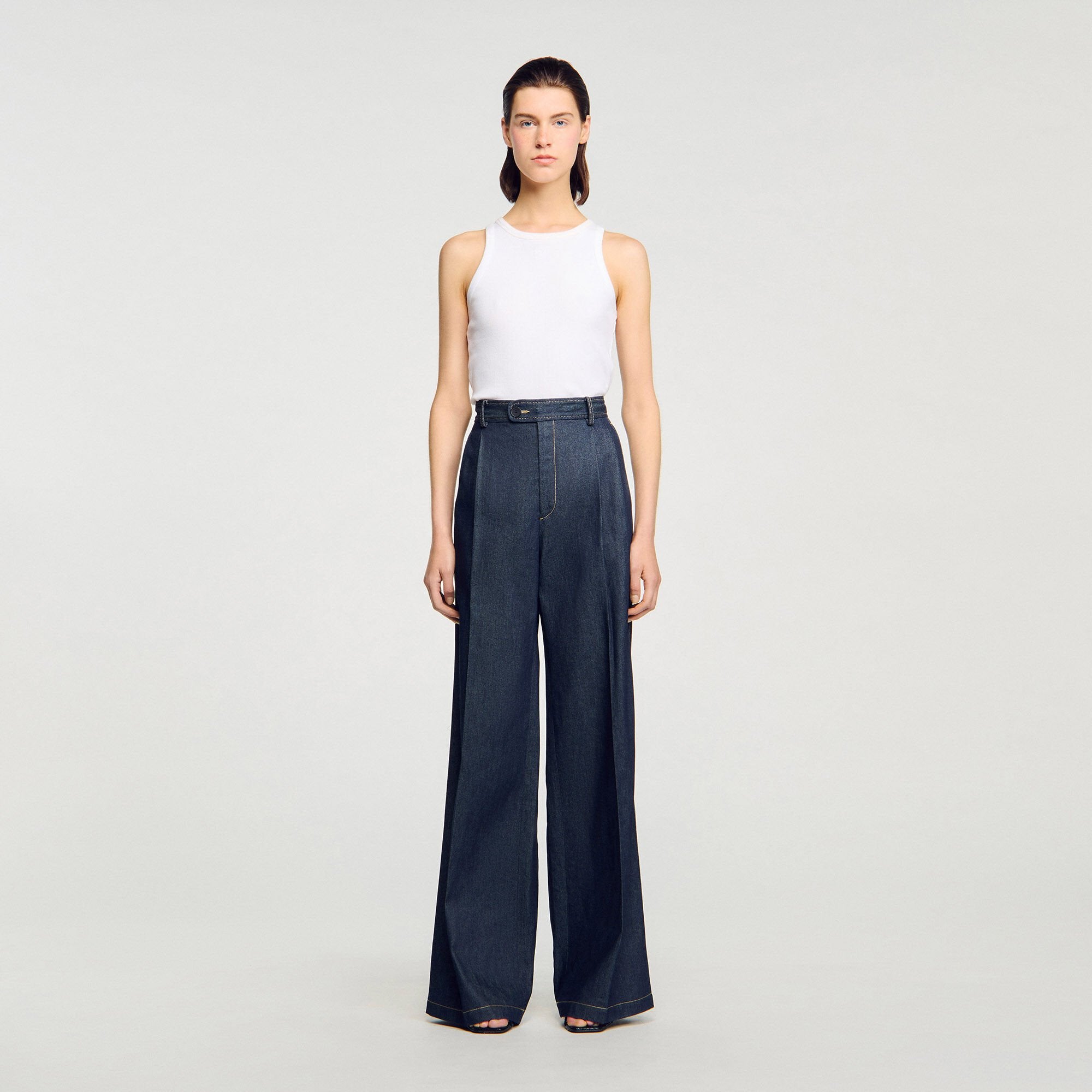 Sandro / Denim suit trousers Deep Blue