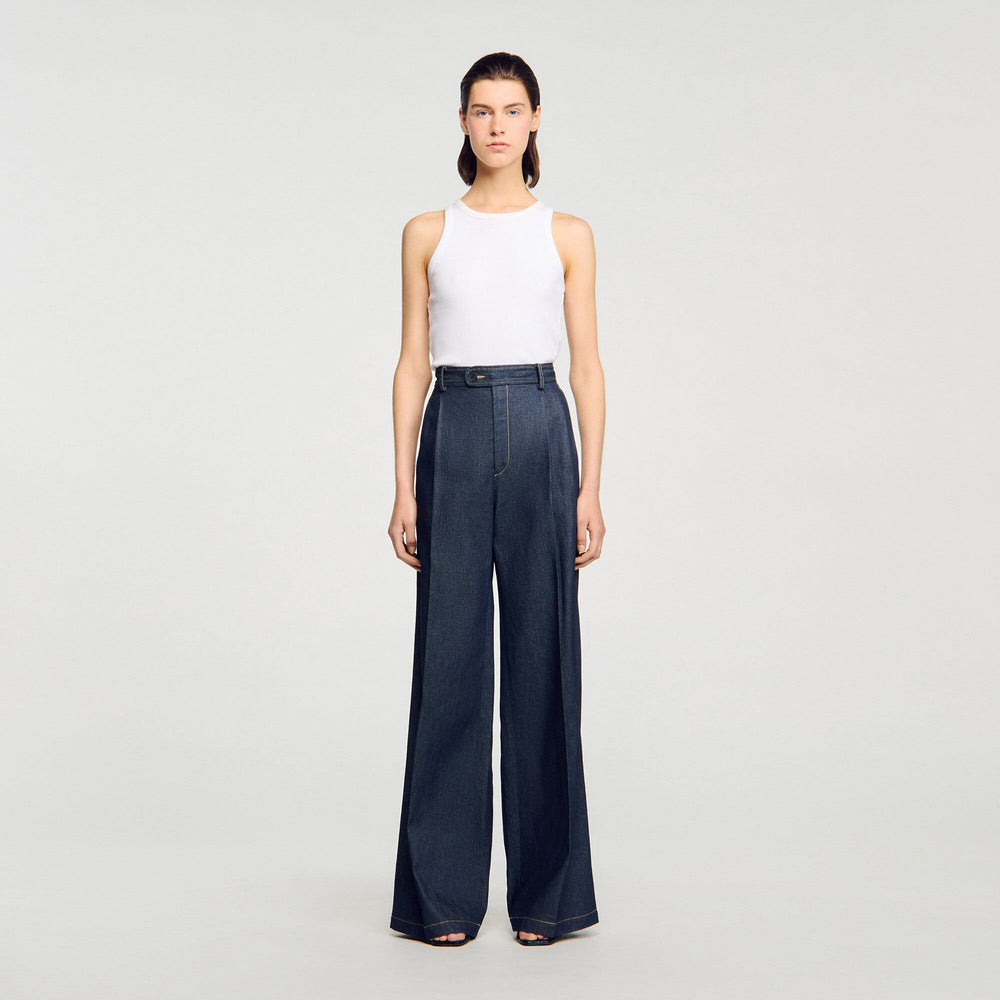 Sandro / Denim suit trousers Deep Blue