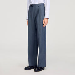 Sandro / Striped wide-leg trousers Blue