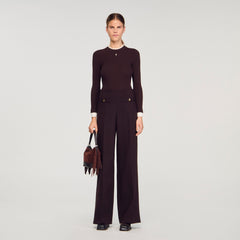 Sandro / Flared trousers Brown