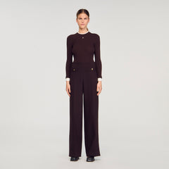 Sandro / Flared trousers Brown