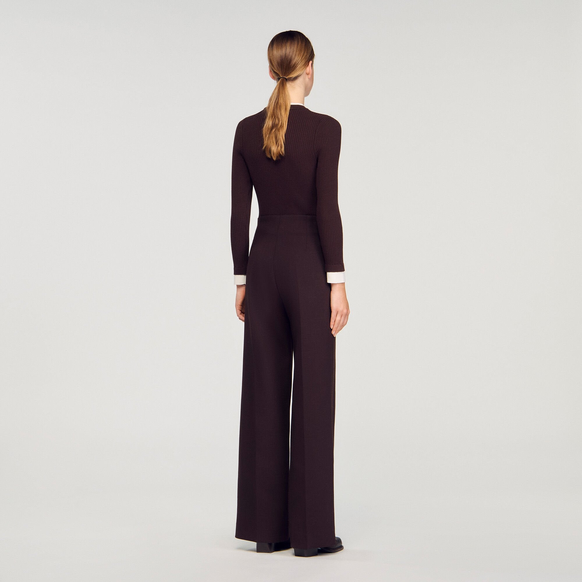 Sandro / Flared trousers Brown