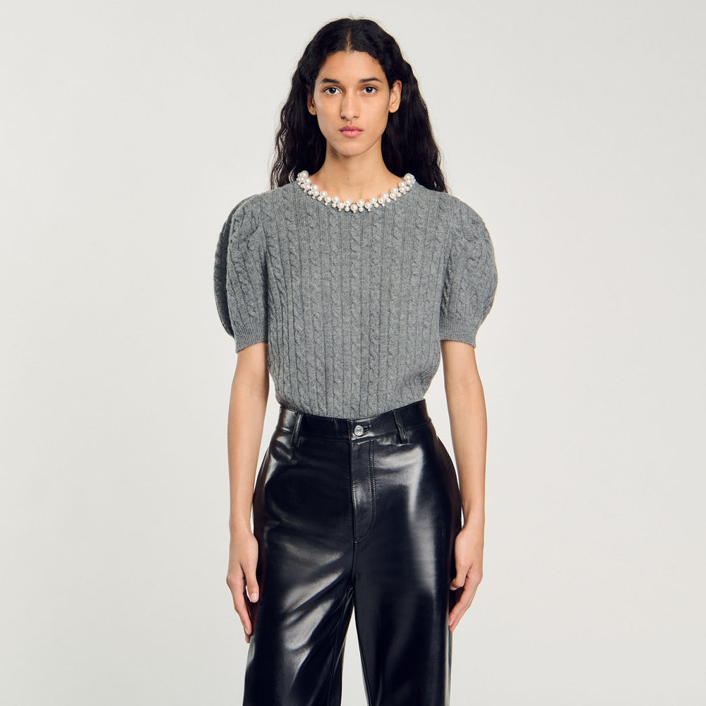 Sandro / Cable knit sweater Grey