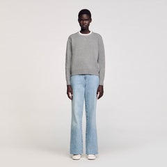 Sandro / Contrast collar sweater Grey