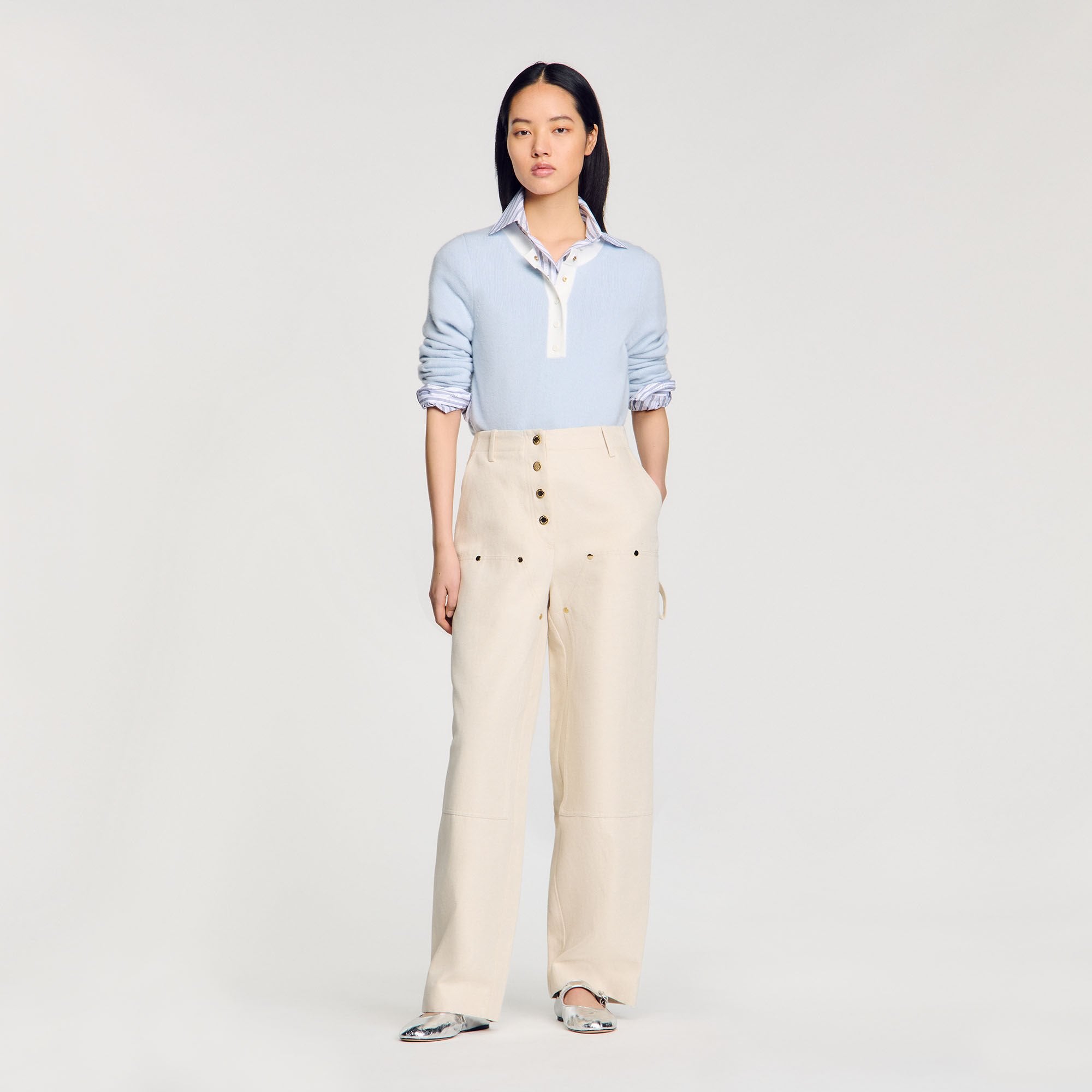 Sandro / Wool and cashmere sweater Sky Blue