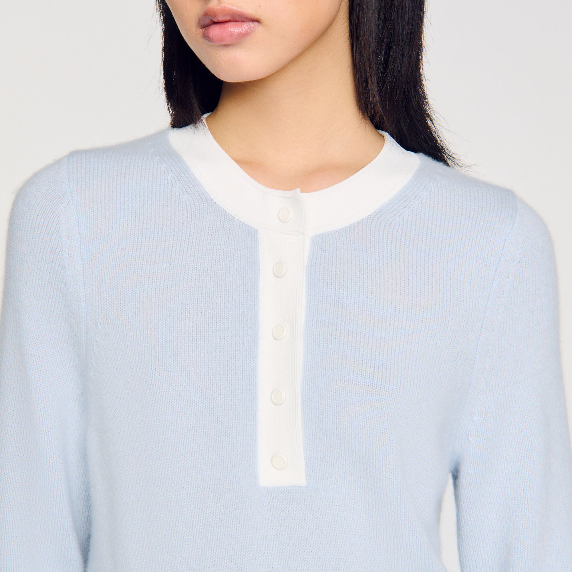 Sandro / Wool and cashmere sweater Sky Blue