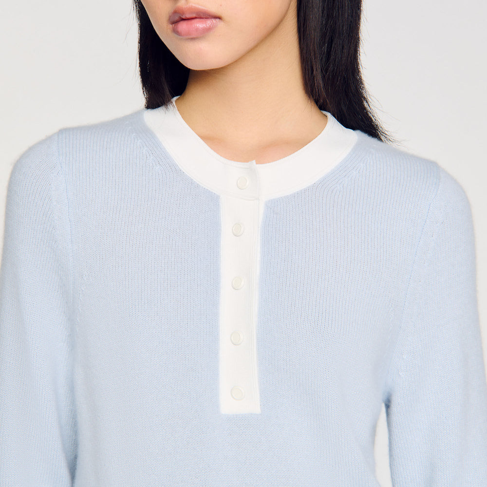 Sandro / Wool and cashmere sweater Sky Blue