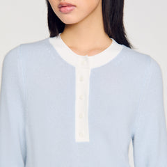 Sandro / Wool and cashmere sweater Sky Blue