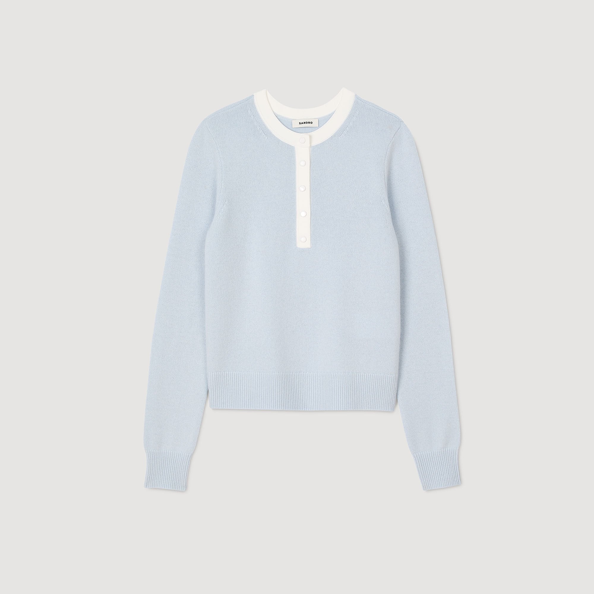 Sandro / Wool and cashmere sweater Sky Blue