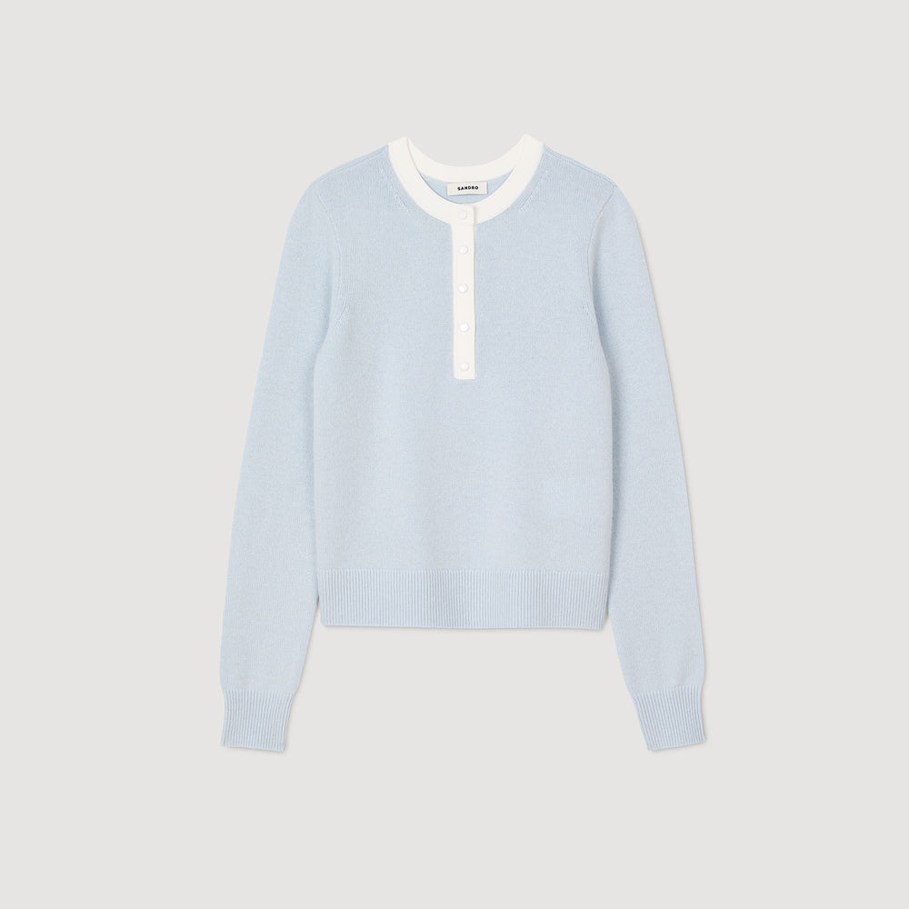 Sandro / Wool and cashmere sweater Sky Blue