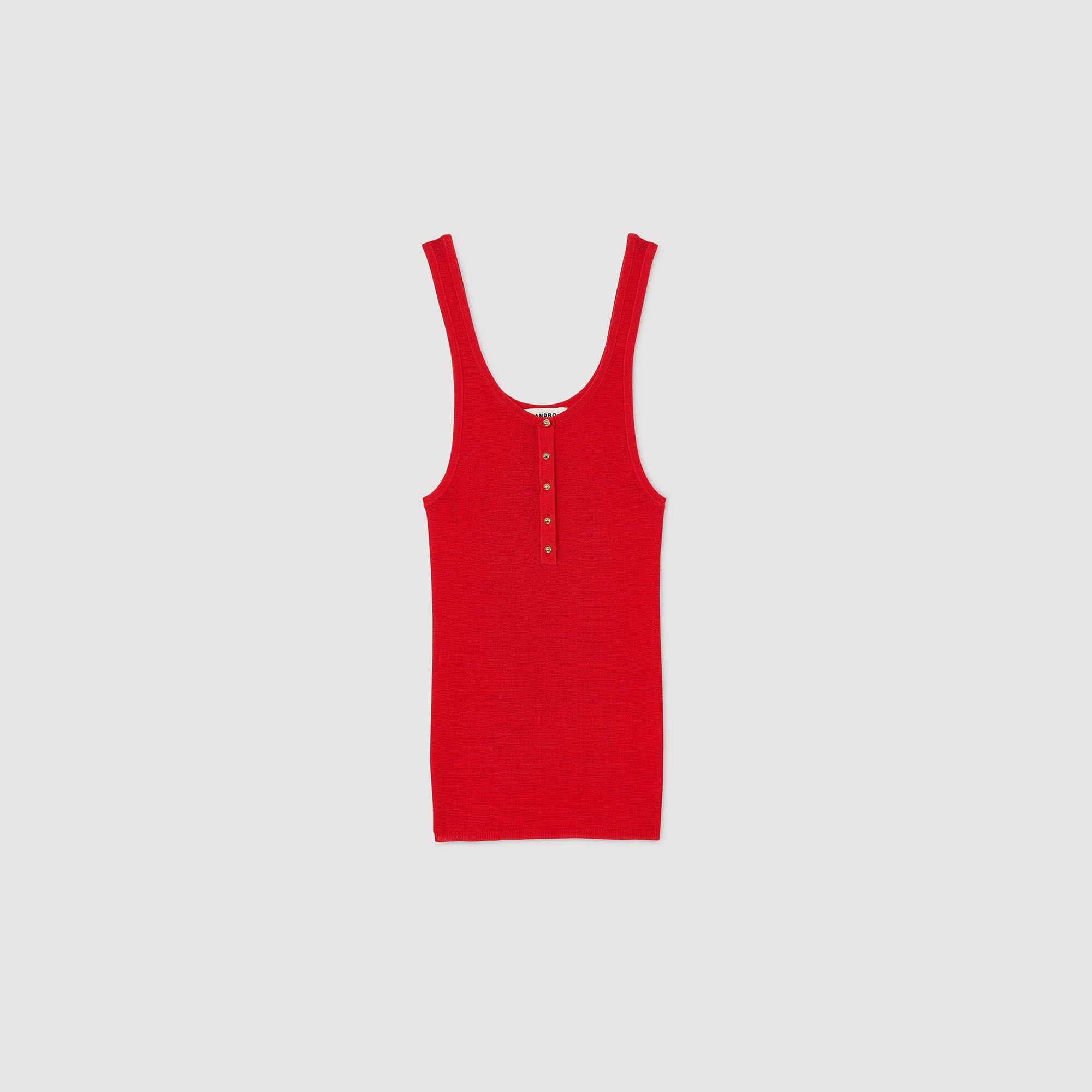 Sandro / Rib knit vest top Red
