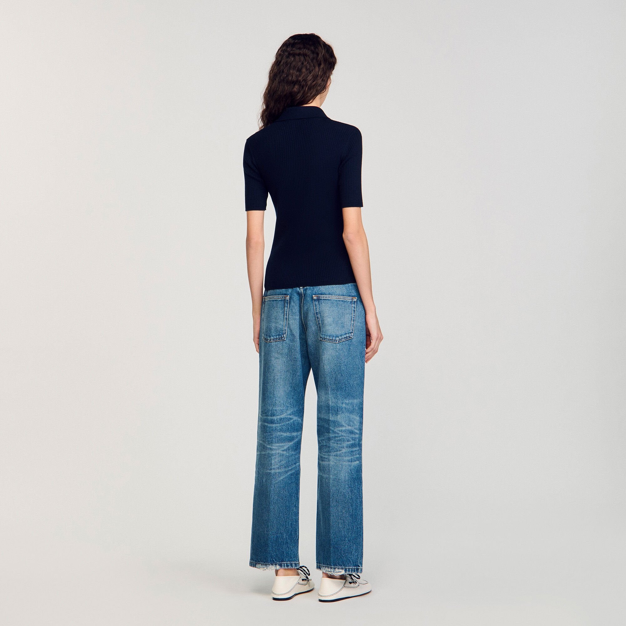 Sandro / Polo-neck sweater Navy Blue