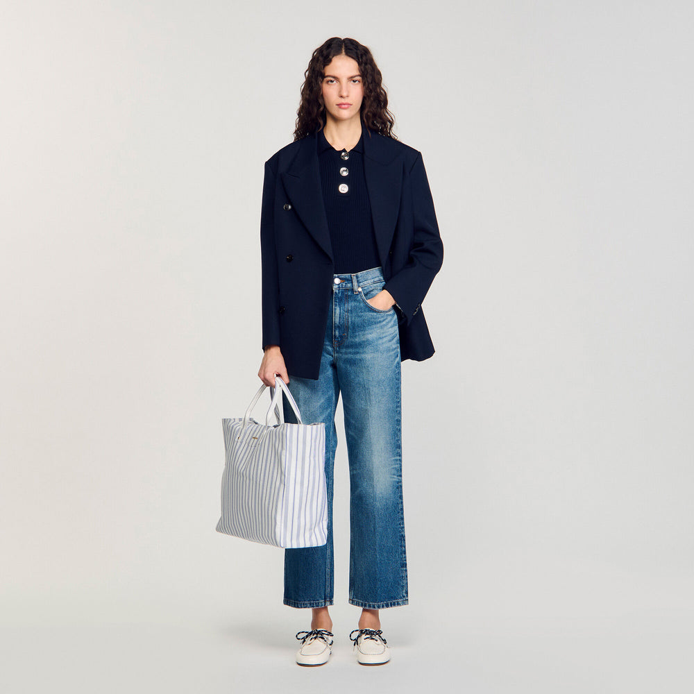 Sandro / Polo-neck sweater Navy Blue