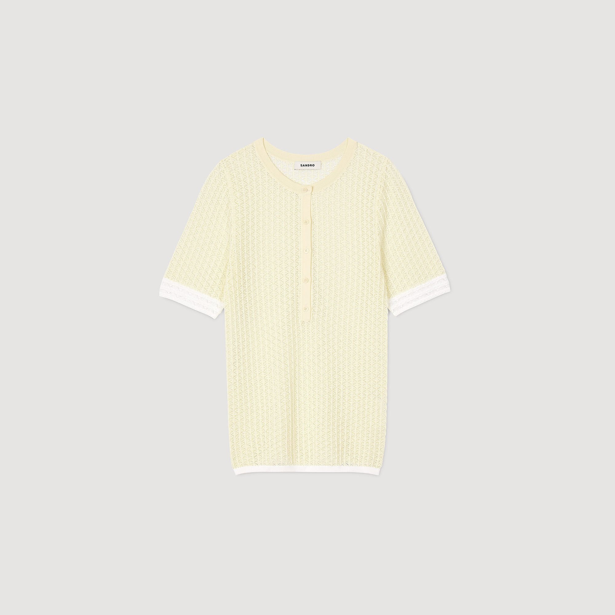 Sandro / Short-sleeved sweater Light Yellow