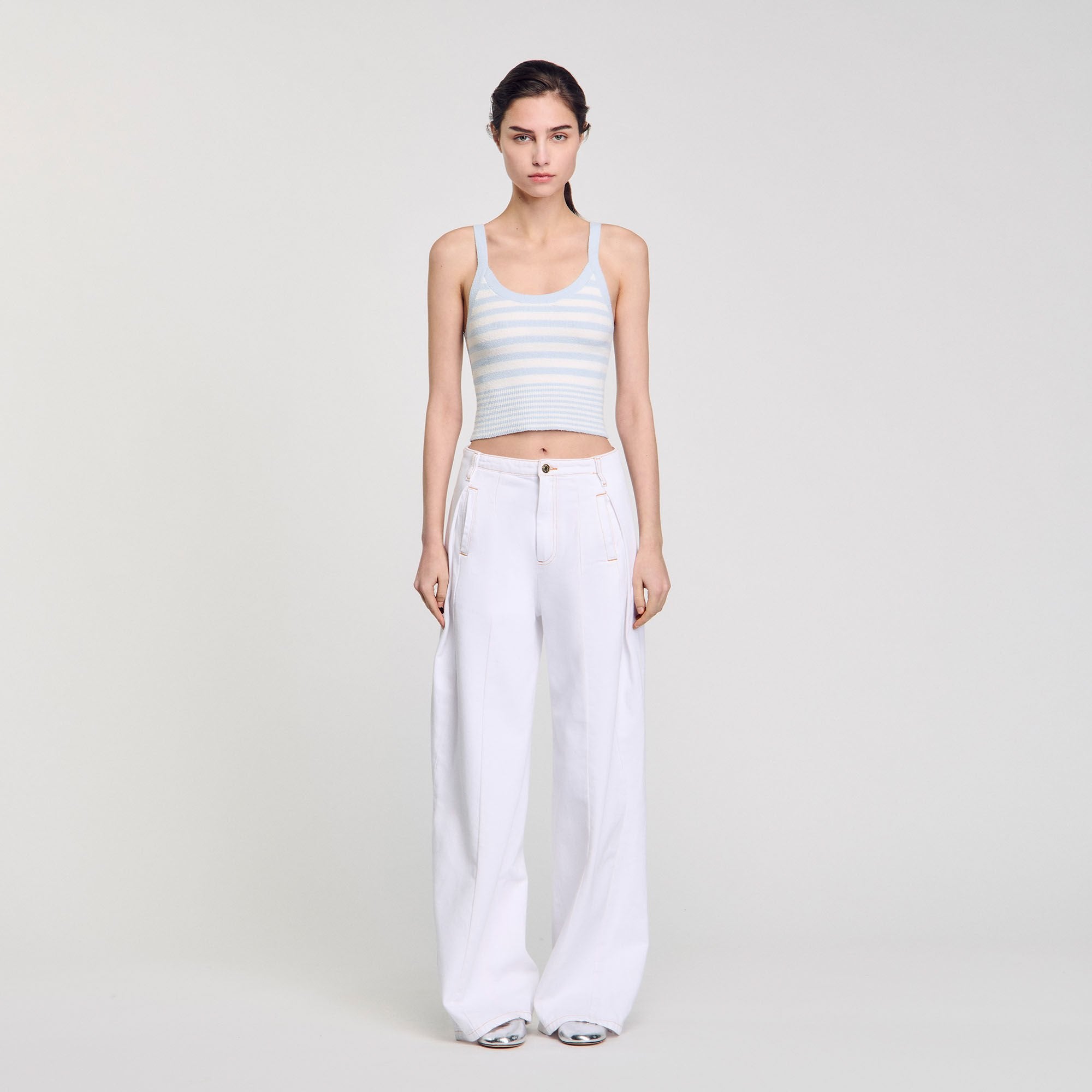 Sandro / Knit vest top Sky Blue