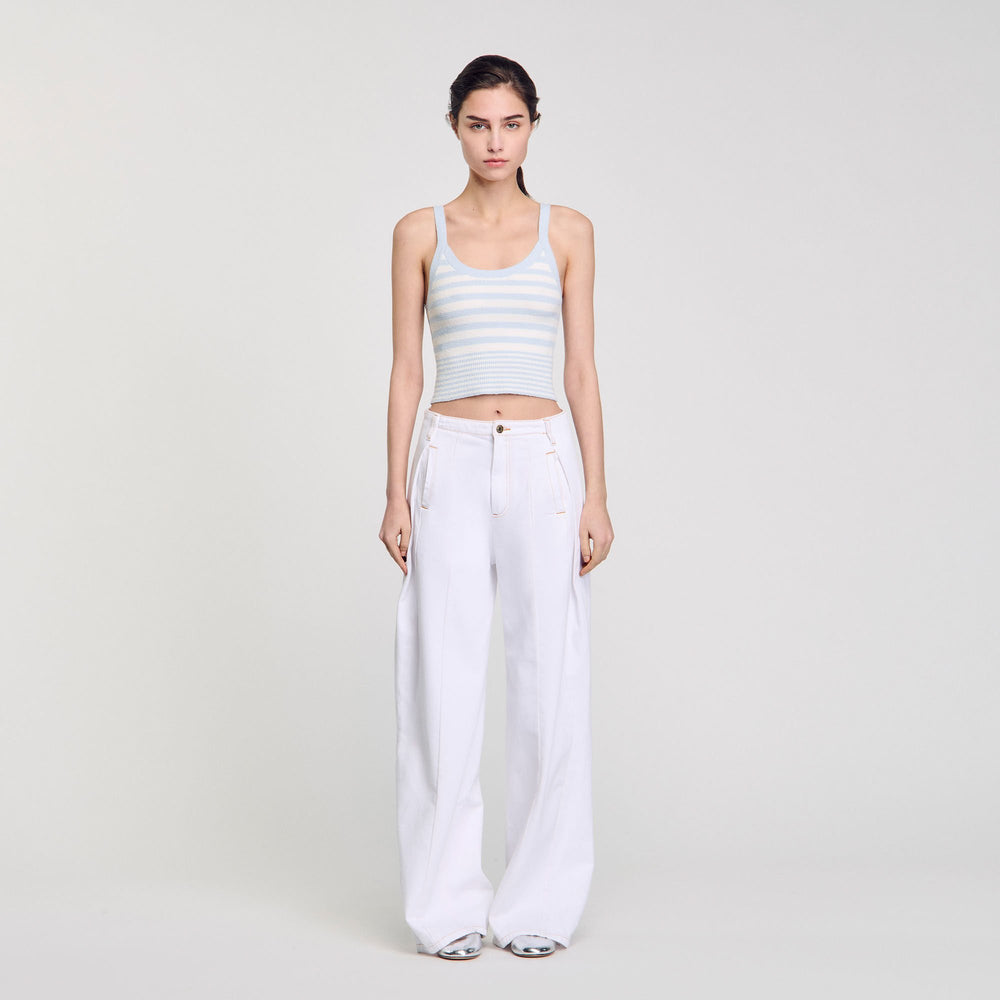Sandro / Knit vest top Sky Blue