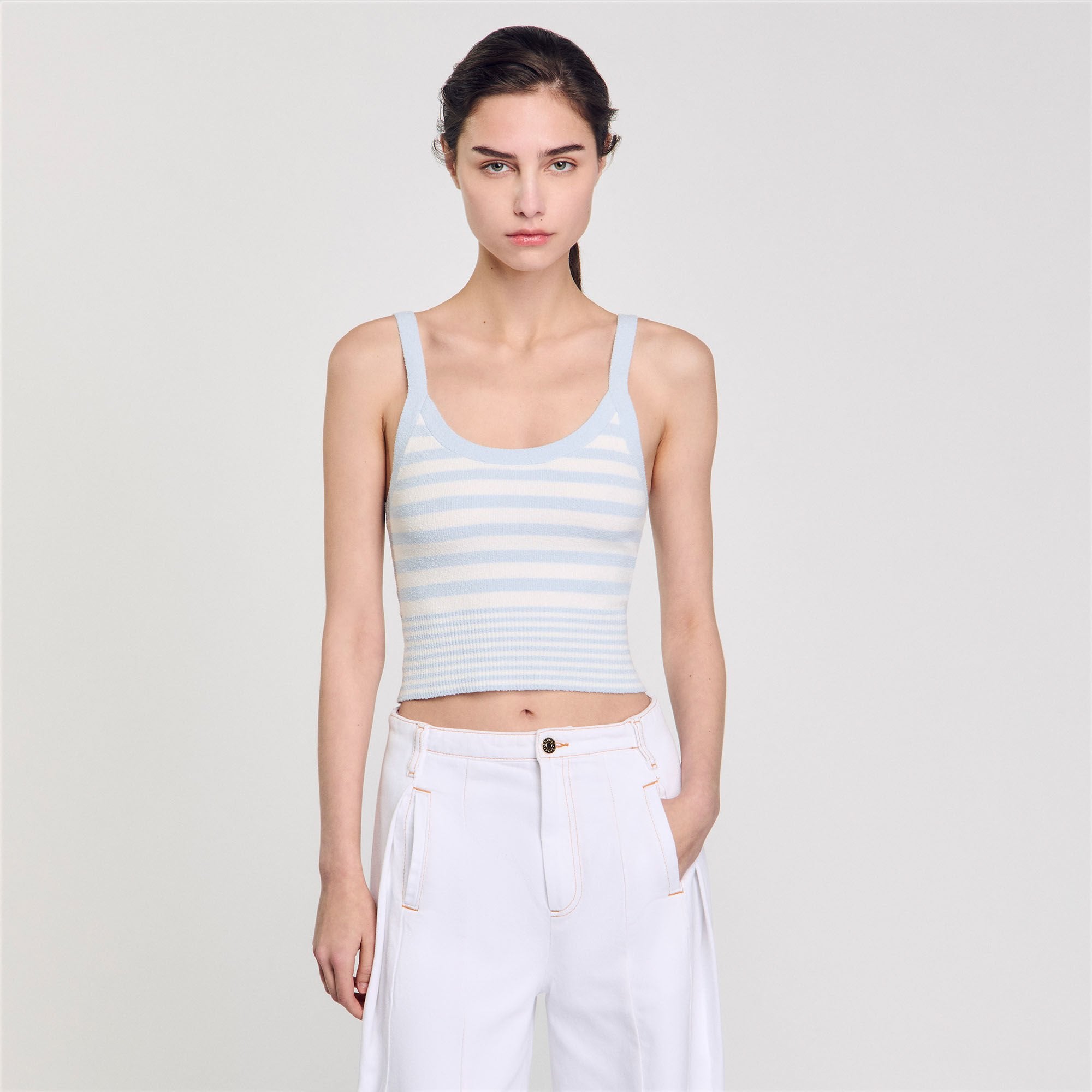 Sandro / Knit vest top Sky Blue