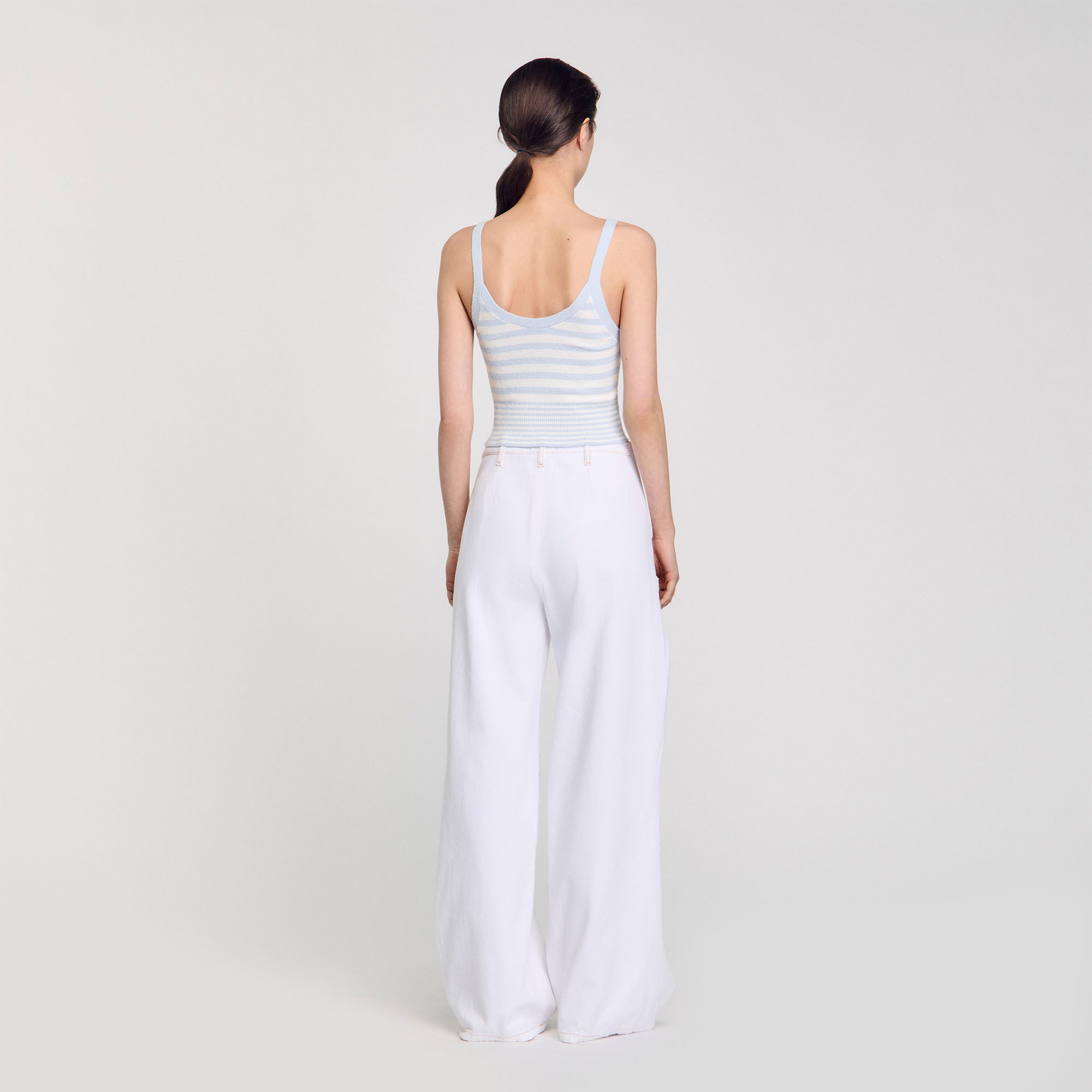 Sandro / Knit vest top Sky Blue