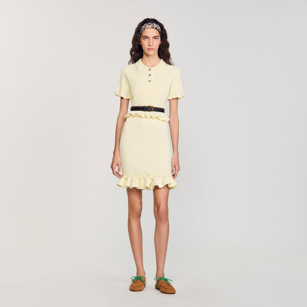 Sandro / Flounced sweater Light Yellow