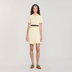 Sandro / Flounced sweater Light Yellow