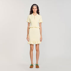Sandro / Flounced sweater Light Yellow