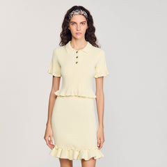 Sandro / Flounced sweater Light Yellow