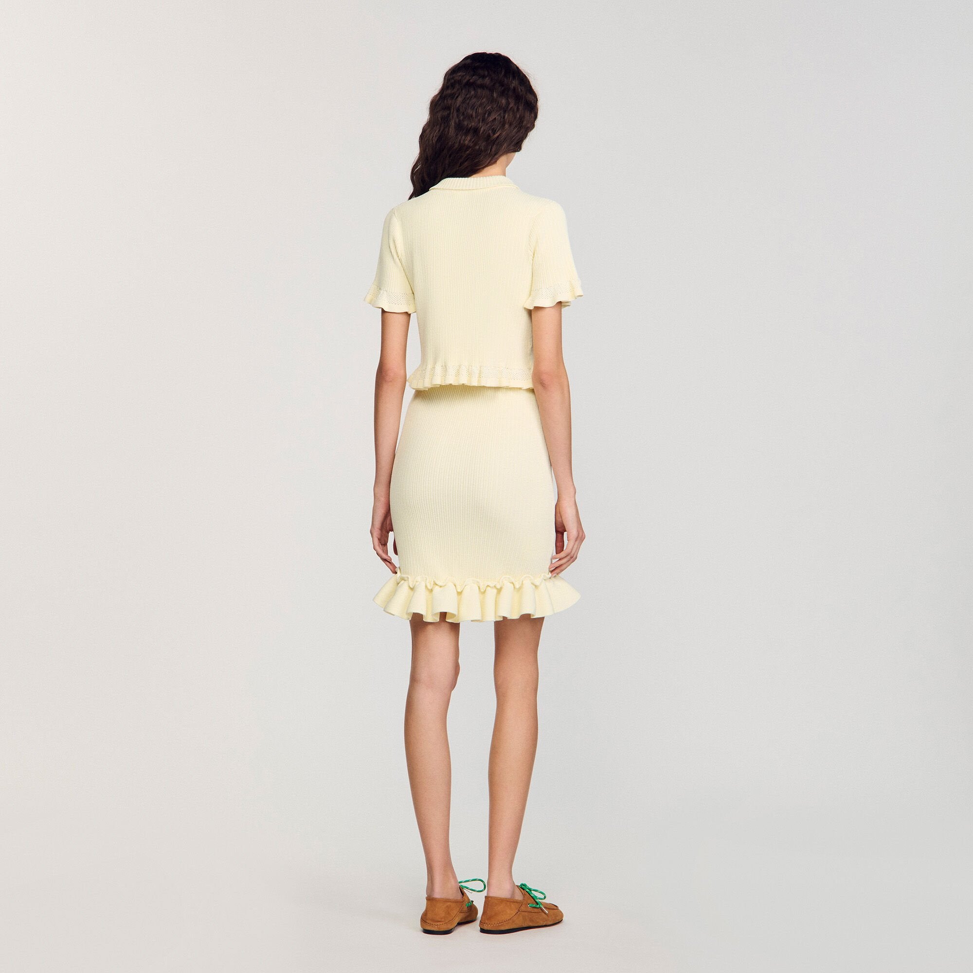 Sandro / Flounced sweater Light Yellow
