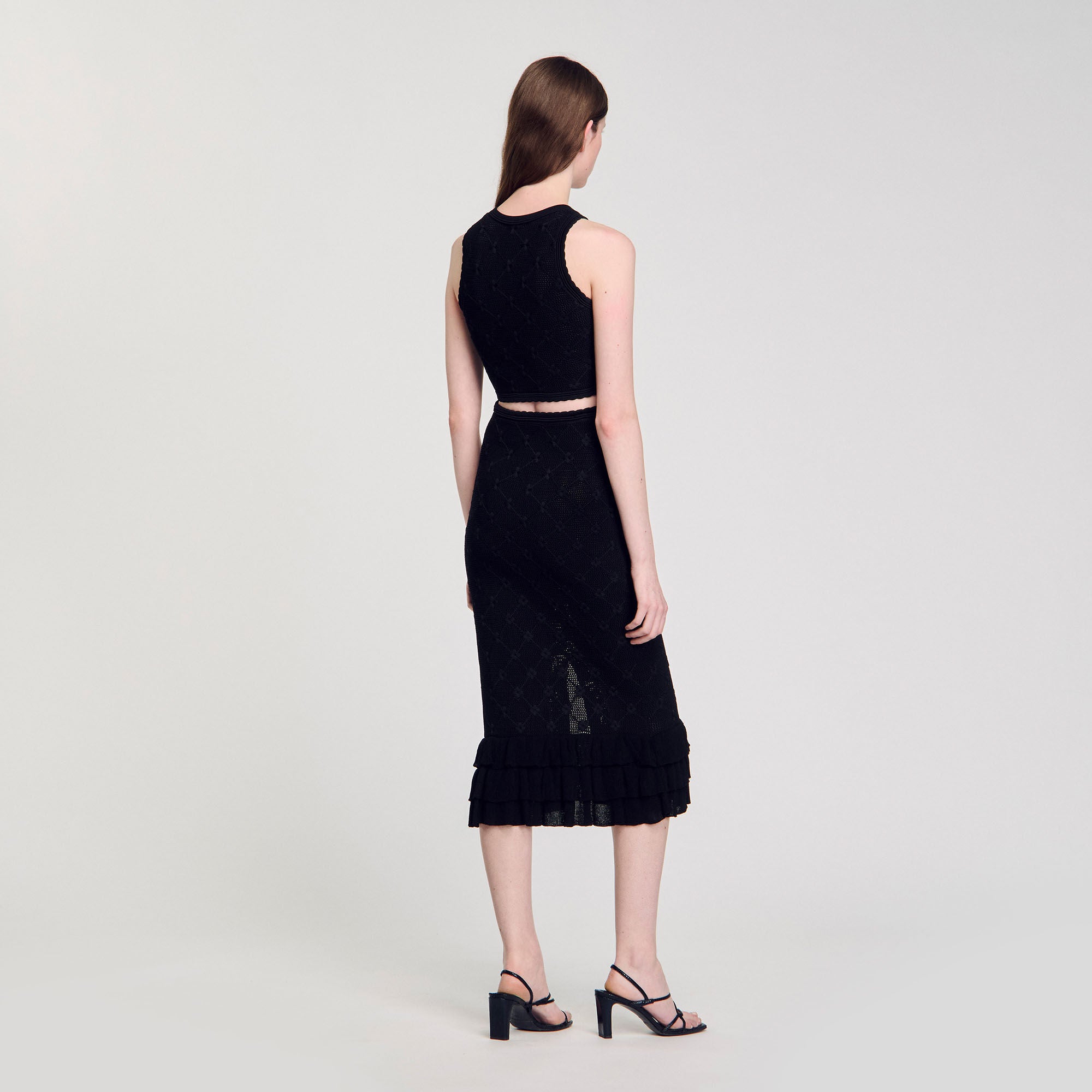 Sandro / Decorative knit top Black