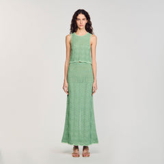 Sandro / Decorative knit top Mint