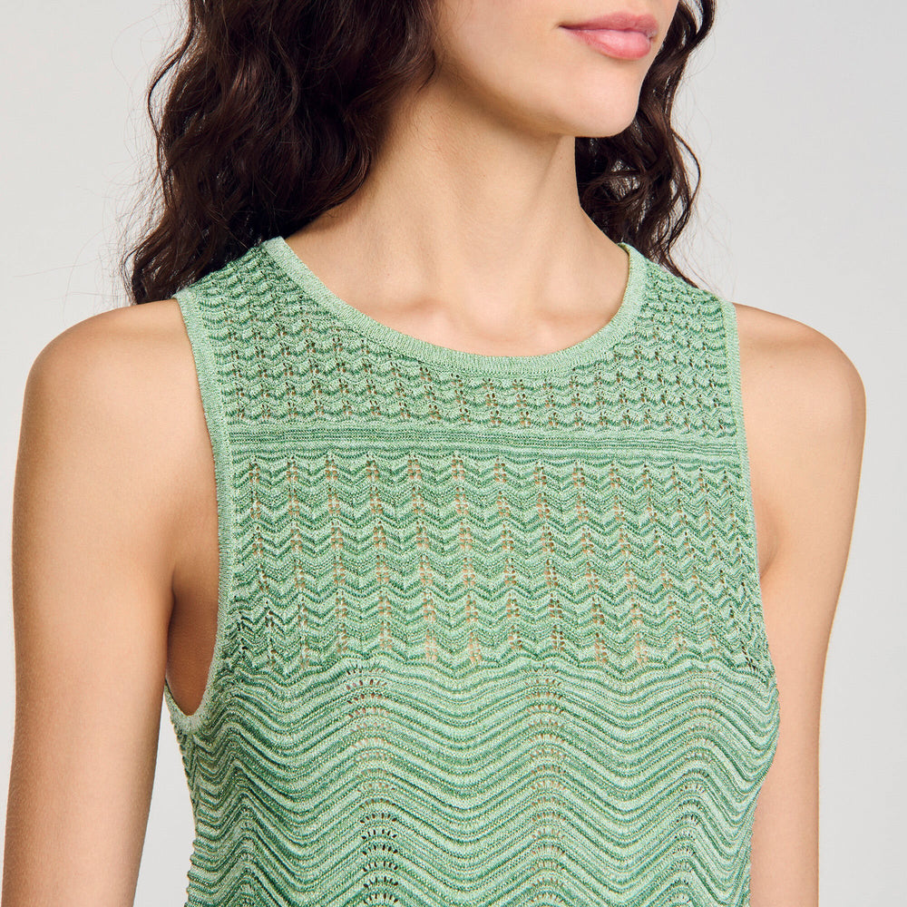 Sandro / Decorative knit top Mint