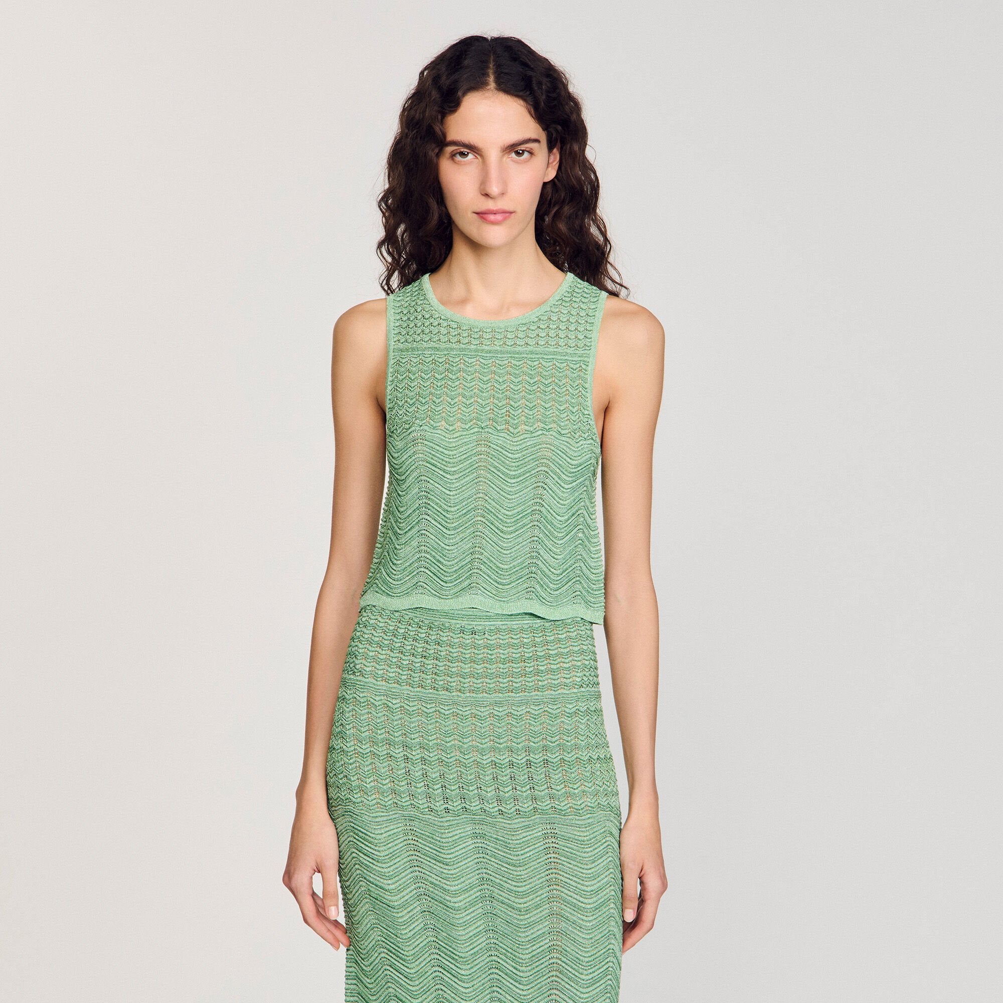 Sandro / Decorative knit top Mint
