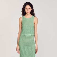 Sandro / Decorative knit top Mint