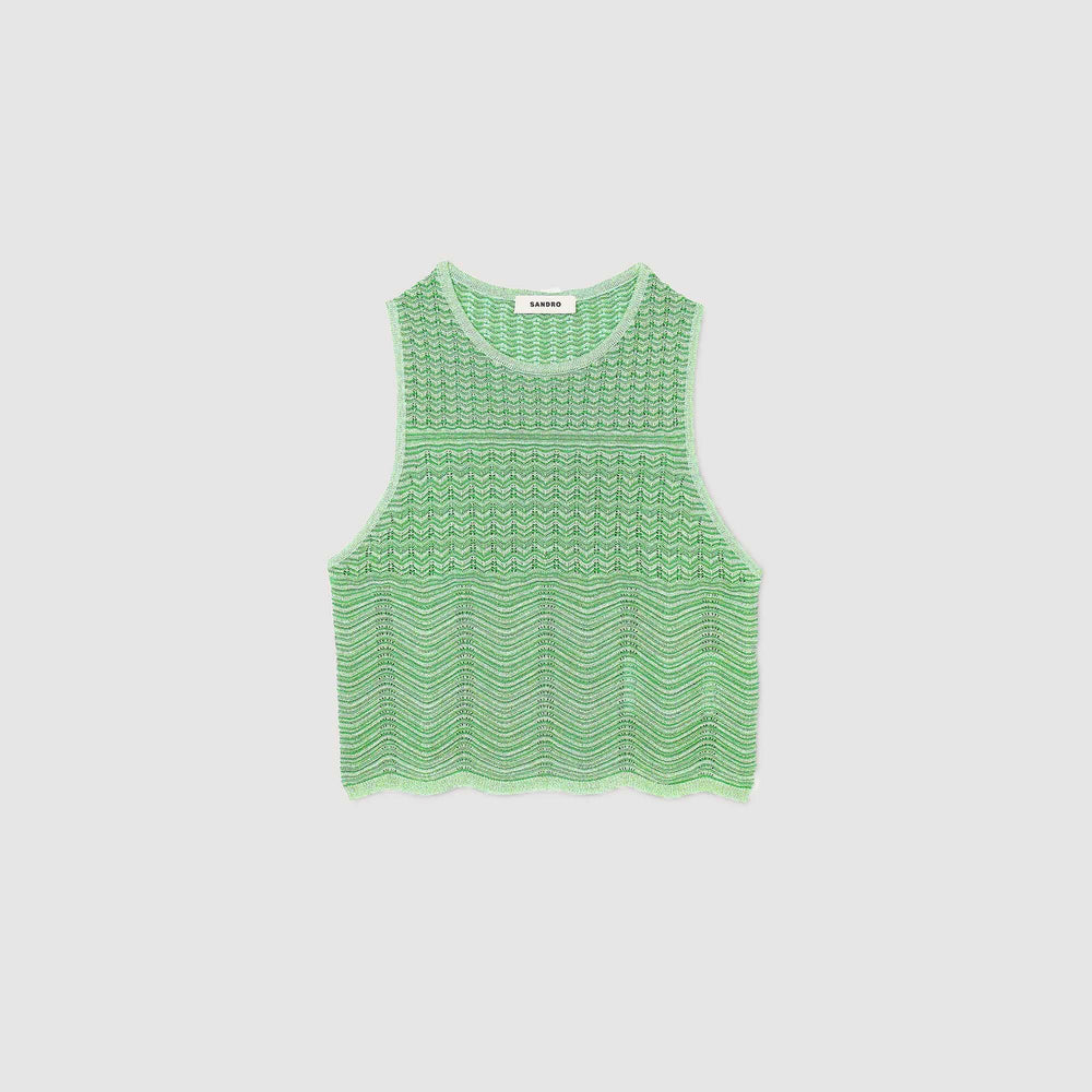 Sandro / Decorative knit top Mint