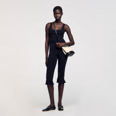 Sandro / Ruffled top Black
