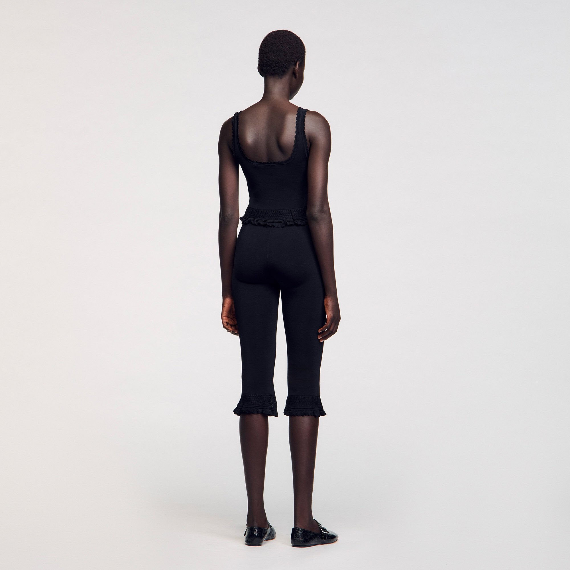Sandro / Ruffled top Black