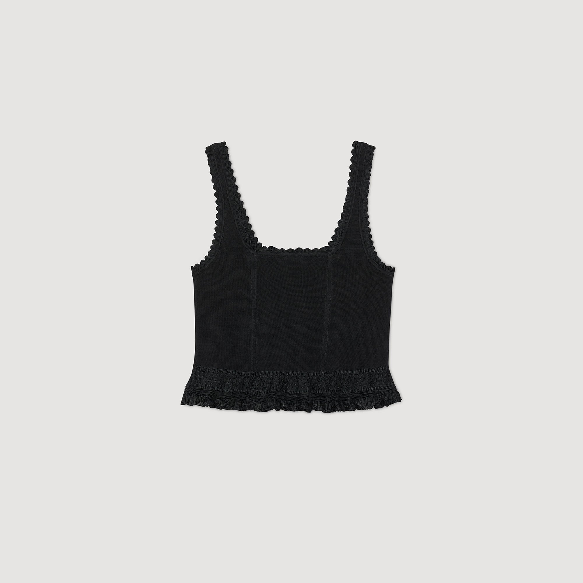 Sandro / Ruffled top Black
