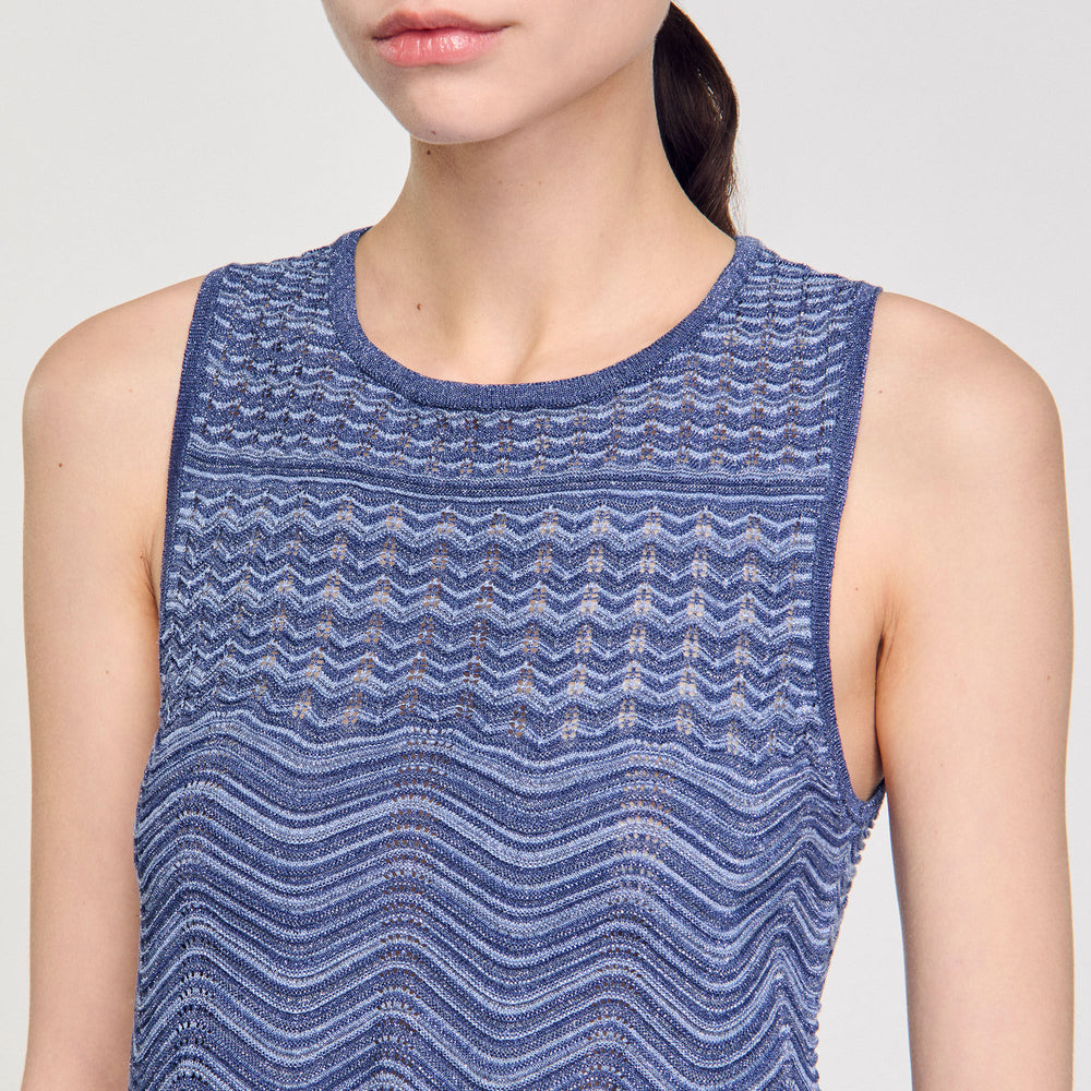 Sandro / Glitter knit sweater Royal Blue